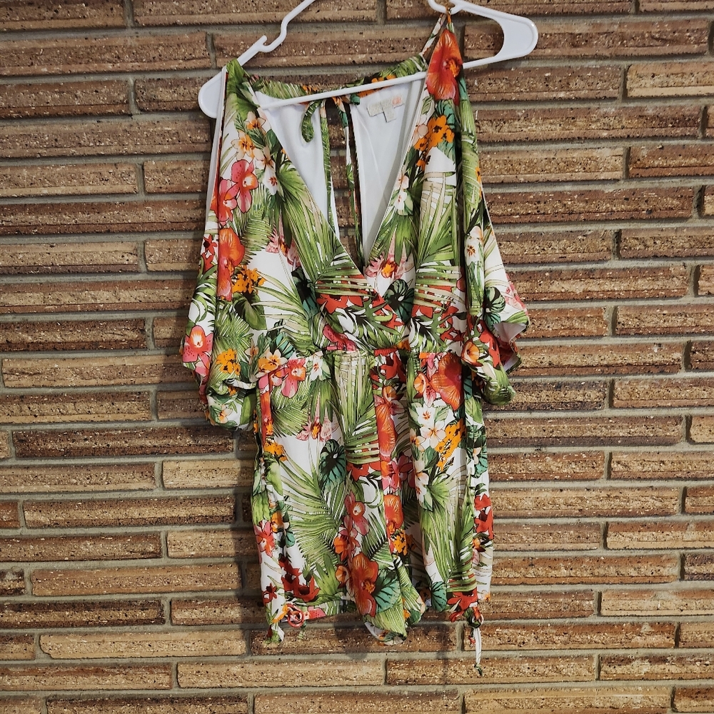 Floral Tropical Romper